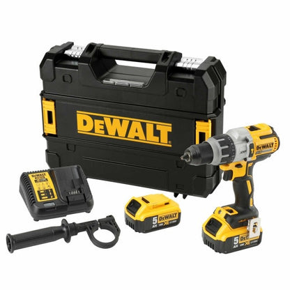 18v XR Brushless Hammer Drill Driver with 2x5ah Batteries