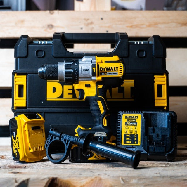 18v XR Brushless Hammer Drill Driver with 2x5ah Batteries