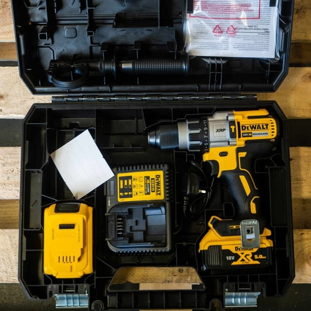 18v XR Brushless Hammer Drill Driver with 2x5ah Batteries